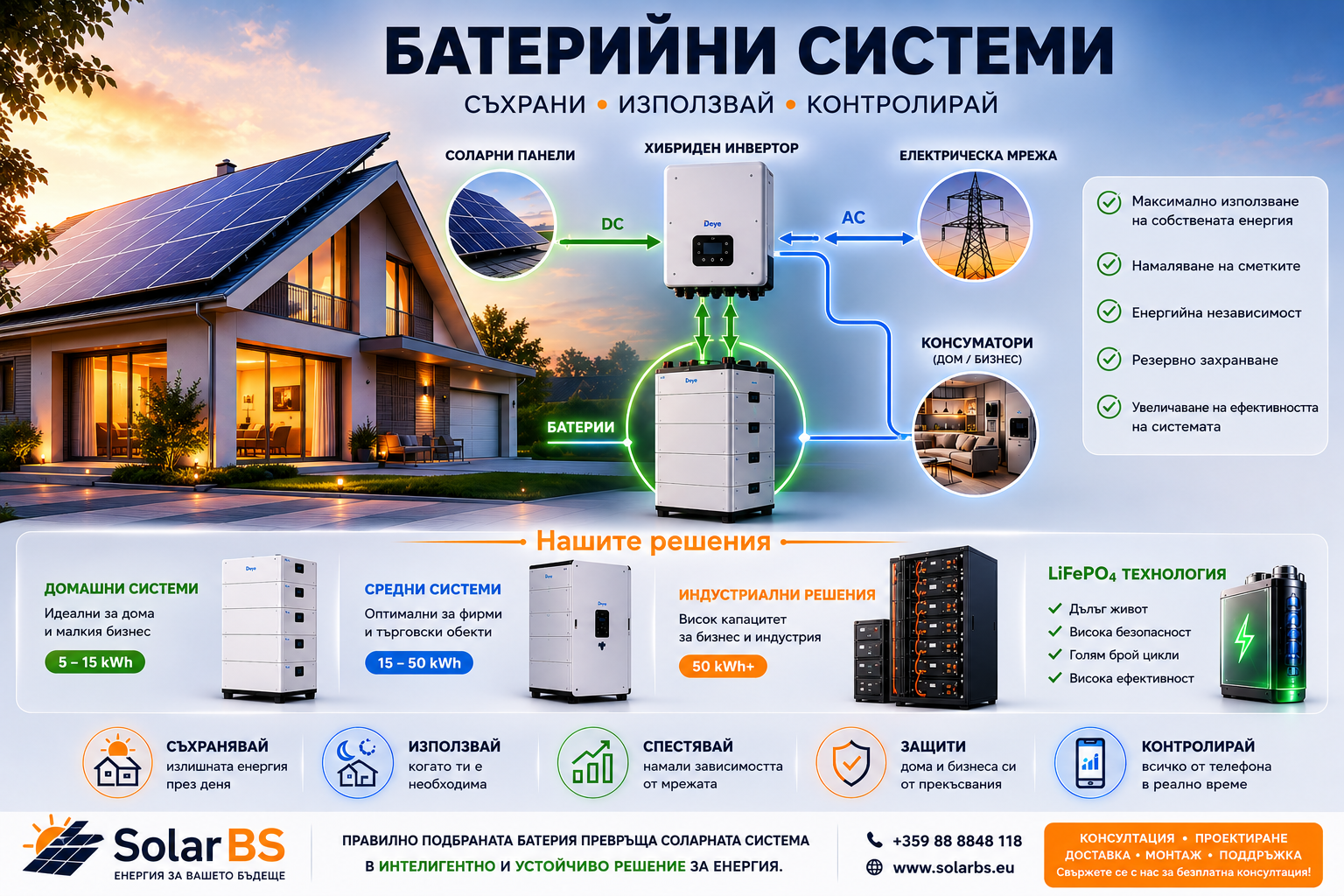 Батерийни системи за дома и бизнеса
